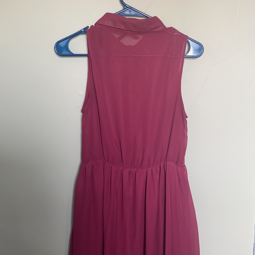 Ali & Kris high low M plum dress studded collar dark academia Whimsigoth grunge - Picture 6 of 7